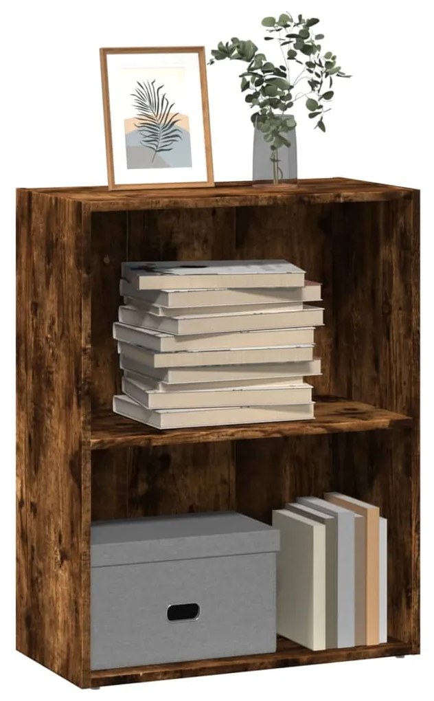 Libreria Rovere Fumo 60x30x77 Cm İn Legno Multistrato /