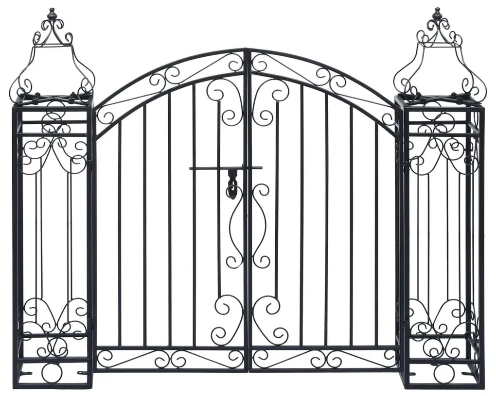 Cancello Ornamentale Da Giardino Ferro Battuto 22x20,5x100 Cm /