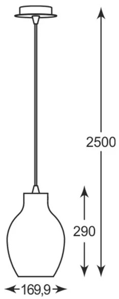 Zuma Line P19066A-D18 - Lampadario su filo BRESSO 1xE27/60W/230V