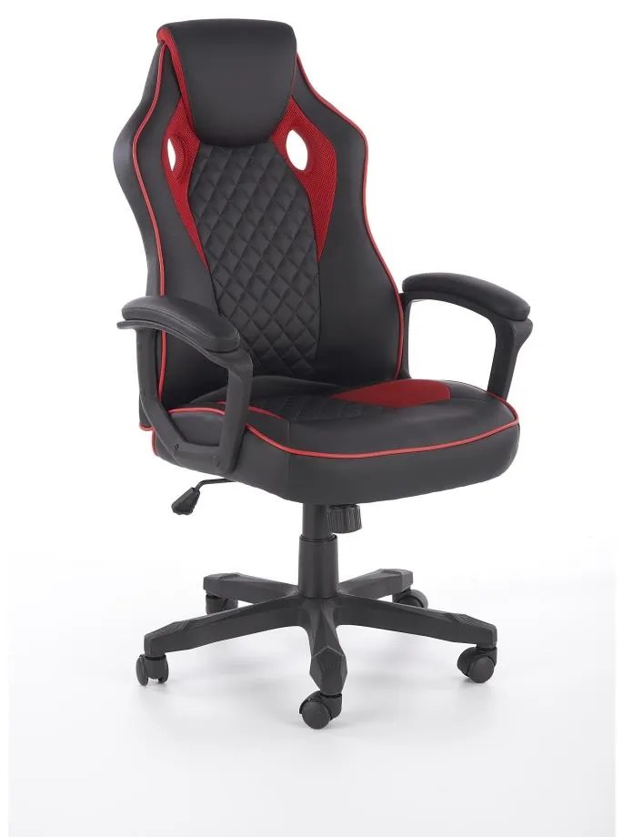 Sedia da ufficio HELO nera/rossa