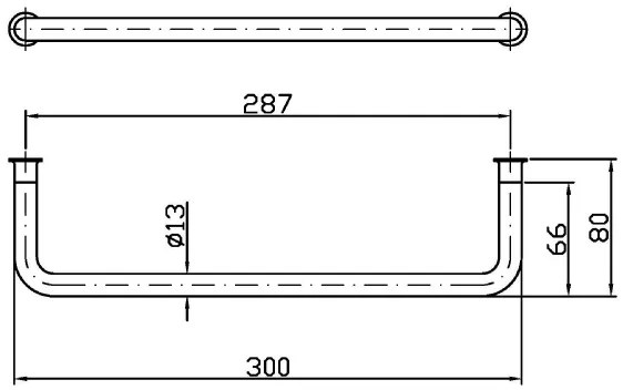 Zucchetti Isy ZAC320 portasciugamani 30 cm a muro Cromo