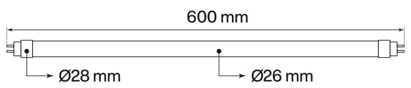 Tubo LED T8 60cm 10W banchi Caseari, Frutta, Verdura, Formaggi Colore Bianco Naturale 4.000K