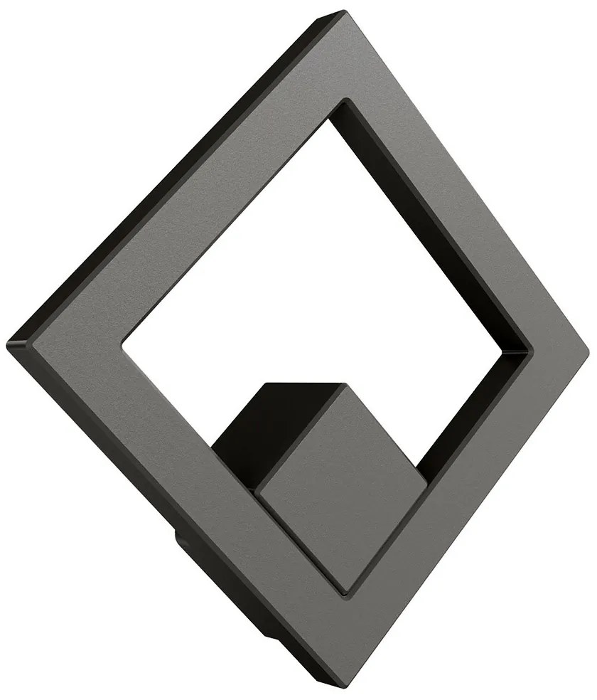 Applique LED da Esterno Quadrata 12W IP65 CCT con LED OSRAM - Antracite