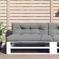 Cuscino per Pallet Grigio 120x40x12 cm in Tessuto 360624