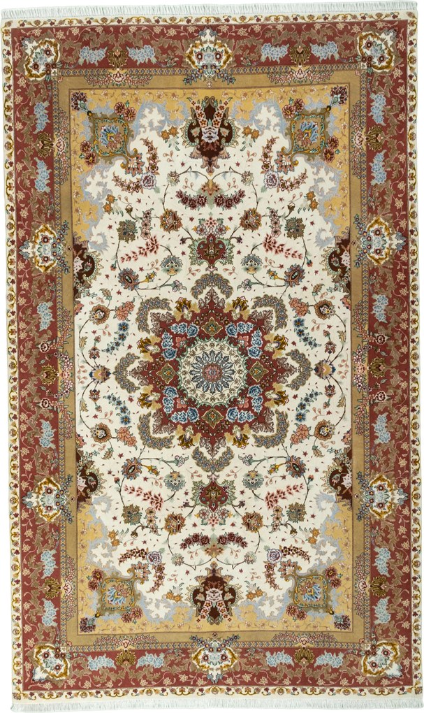 Tabriz Tappeto 260 x 160 Beige (Iran) Annodato A Mano