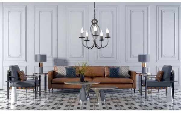 Lampadario a sospensione con catena ARTHUR 5xE14/40W/230V