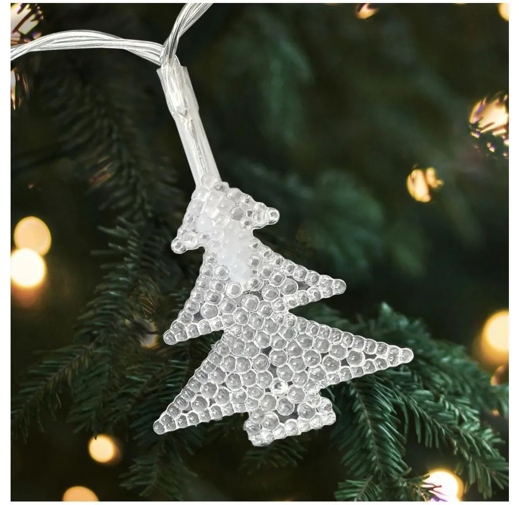 Catena natalizia da esterno a LED 20xLED/2xAA 2,2 m IP44 multicolore con alberelli