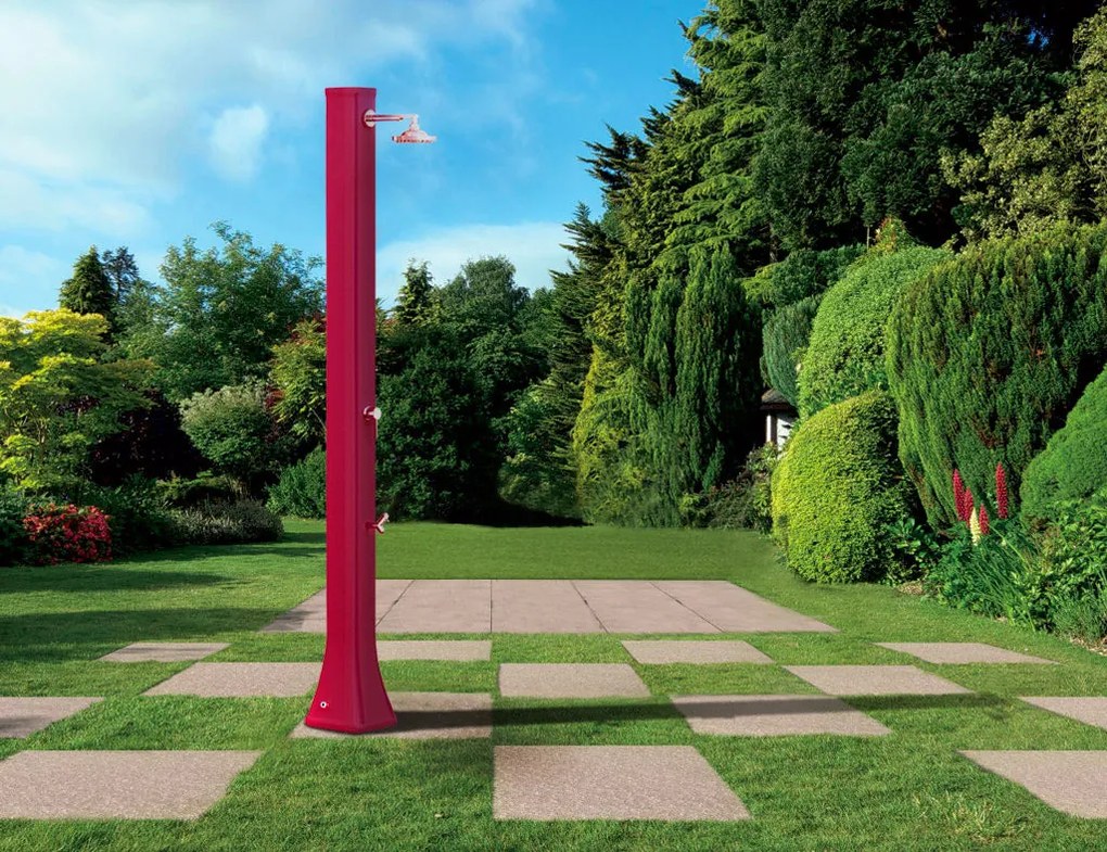 Doccia Solare da Giardino 40L Miscelatore e Lavapiedi Arkema Big Happy Five Bianco...