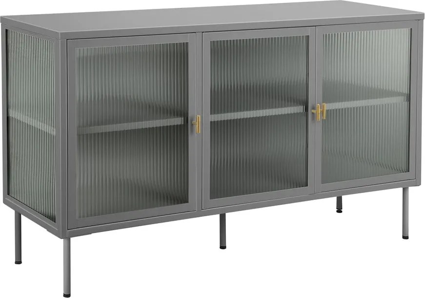 Vetrina grigia in metallo 130x75 cm Rosalie - Støraa