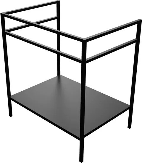 Mobile da bagno sospeso sotto lavabo L 70 x H 78 x P 50 cm nero opaco, COLAVENE Alaqua