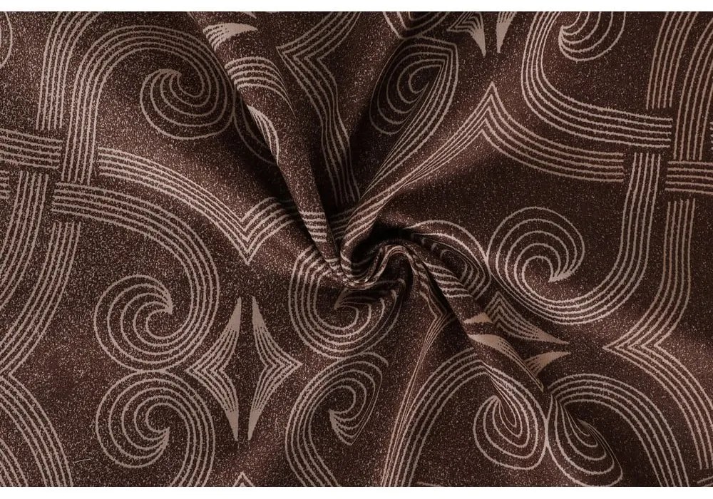 Biancheria da letto matrimoniale in cotone sateen marrone 200x200 cm Pandora - Mijolnir