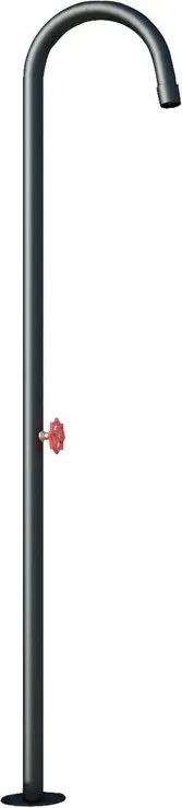 Kamalu - Colonna doccia da esterno in acciaio inox nero opaco | KP-Y300N