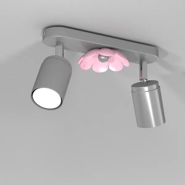 Faretto FLOWER 2xGU10/8W/230V cromo opaco