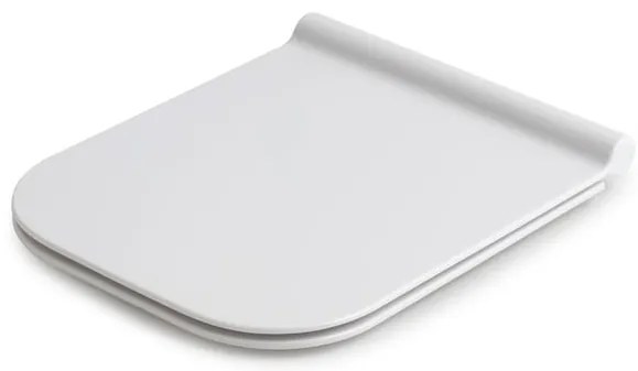 Copriwater Smash rettangolare dedicato per serie sanitari con chiusura rallentata sganciabile in resina bianco