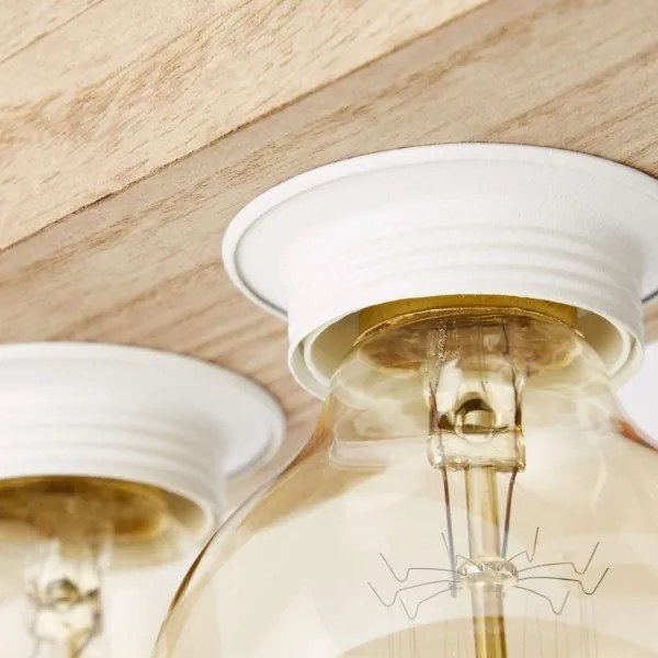 Brilliant - Lampadario a plafone WHITEWOOD 4xE27/30W/230V