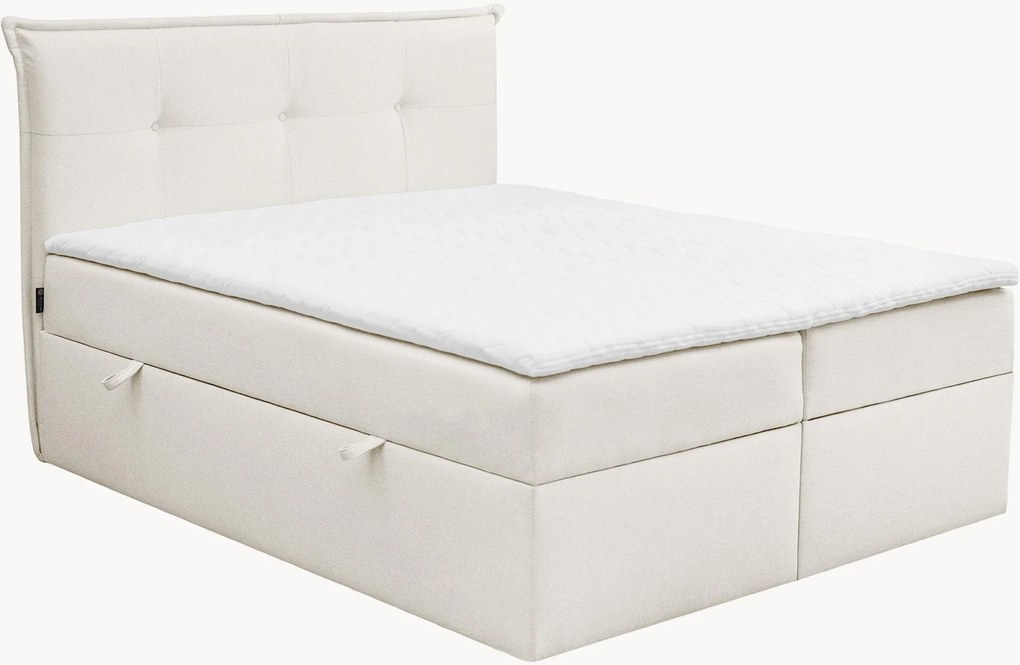 Letto boxspring fatto a mano con contenitore Cloud, H3