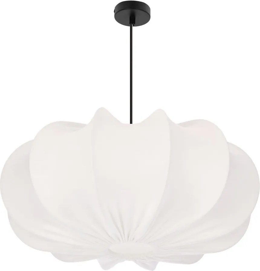 Lampadario bianco con paralume in tessuto ø 52 cm Cafee – Candellux Lighting
