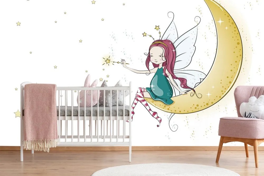 Carta da parati – Fata magica sulla luna
