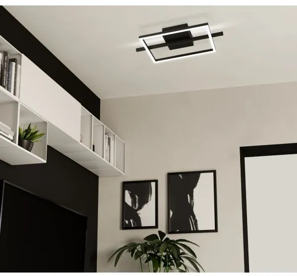 Eglo 901115 - Plafoniera LED dimmerabile AMANDOLO LED/17W/230V nero + +TC