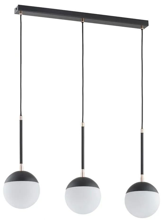 Lampadario a sospensione con filo VOLDA 3xE14/40W/230V nero