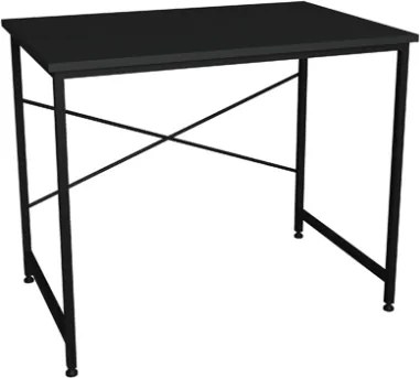 Scrivania Stile Industrial Ferro E Legno 90x60x73 Adam Antracite