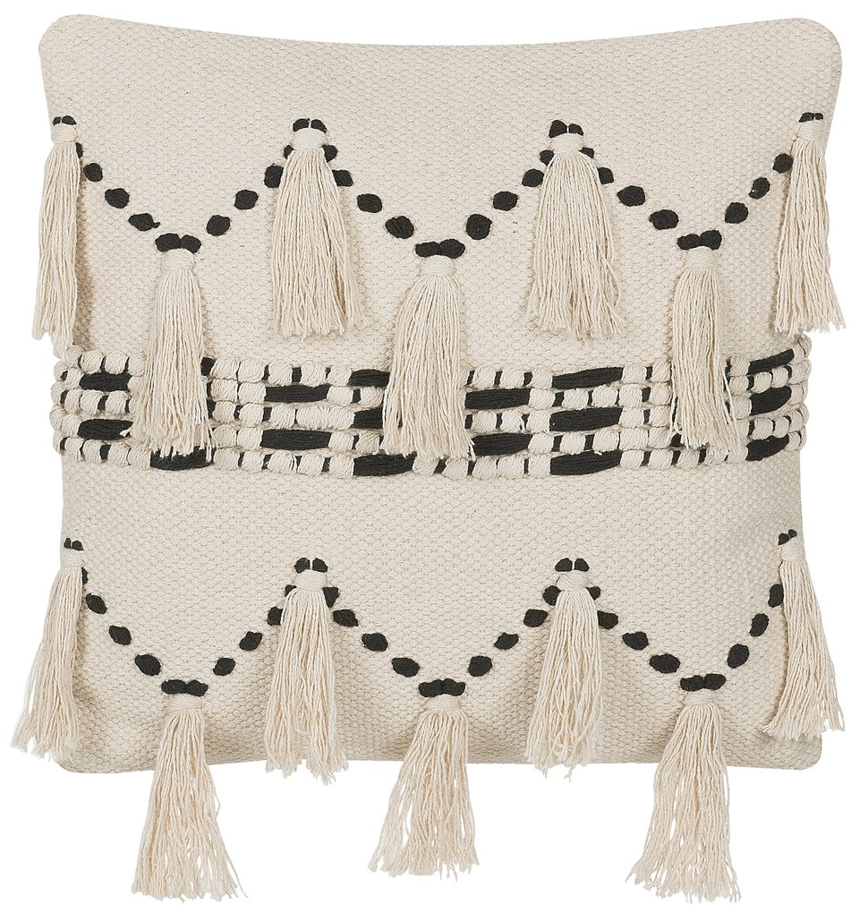 Set di 2 cuscini 45 x 45 cm Beige e nero THONDI Beliani