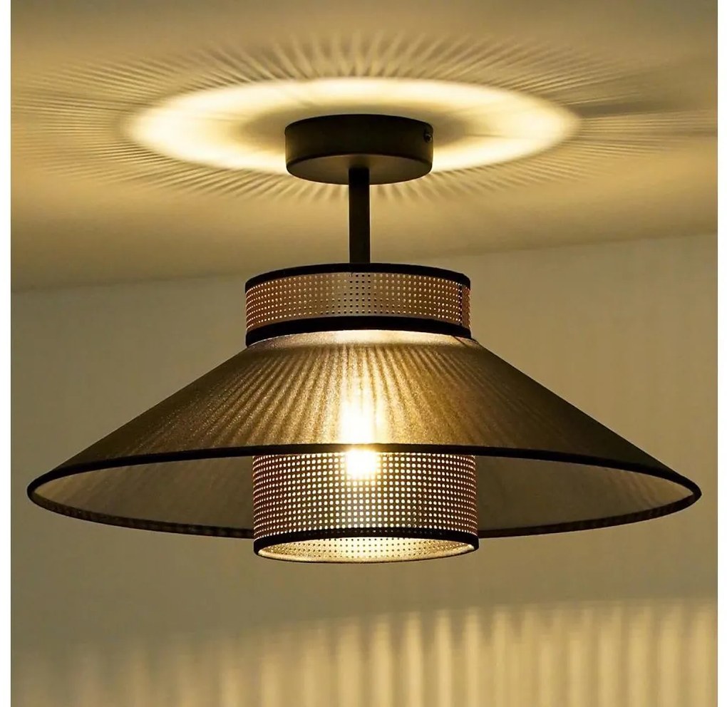 Duolla - Lampadario a plafone RIO SHINY 1xE27/15W/230V diametro 45 cm nero/rame