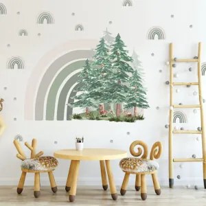 Adesivi murali - Arcobaleno nella foresta | Inspio