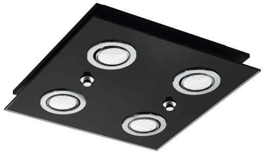 Eglo 33804 - Plafoniera LED GRATTINO 4xGU10/2,8W/230V 3000K nero