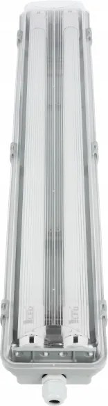 Apparecchio fluorescente tecnico LED T8, 2x G13, 10W, 230V, 6000K, 60 cm, IP65, bianco