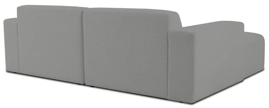 Divano angolare grigio in tessuto bouclé (angolo sinistro) Roxy - Scandic