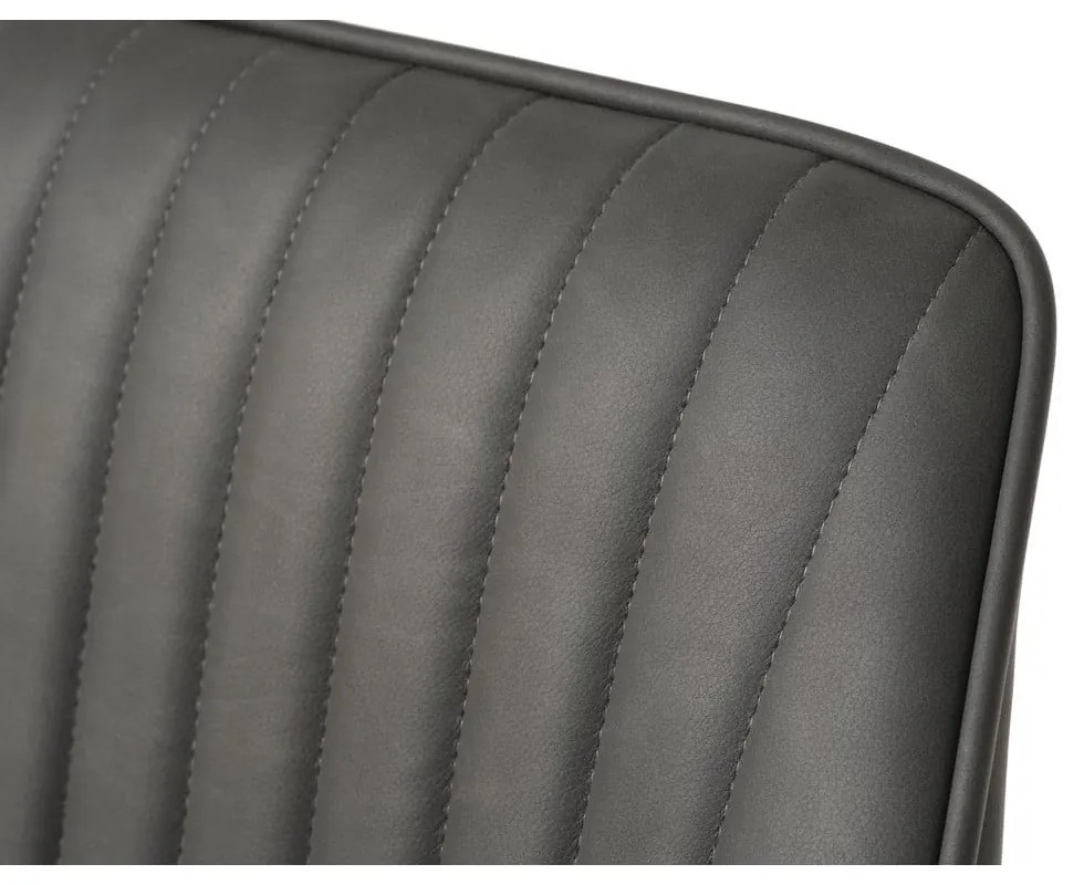 Set di sedie da pranzo grigio scuro in imbottito con braccioli 2 pz Nolan Stripe – Unique Furniture