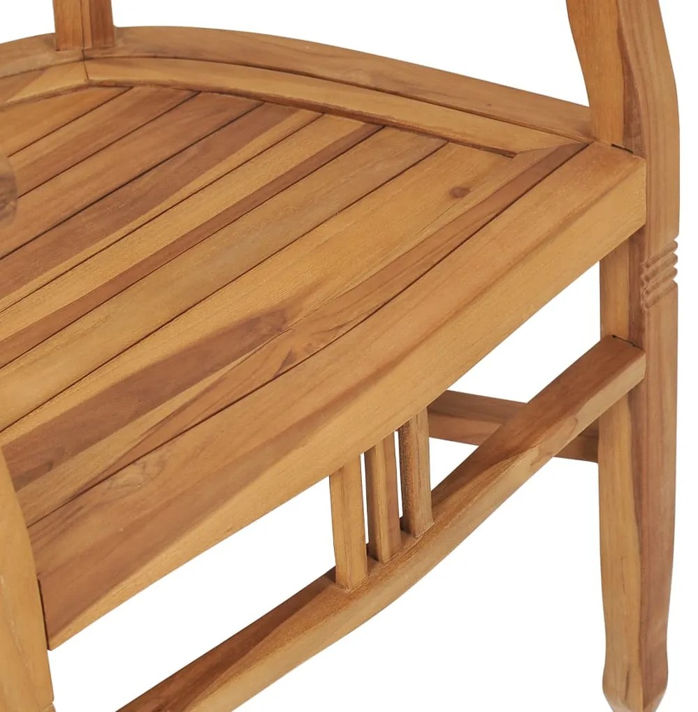 Set da Pranzo da Giardino 3 pz in Legno Massello di Teak