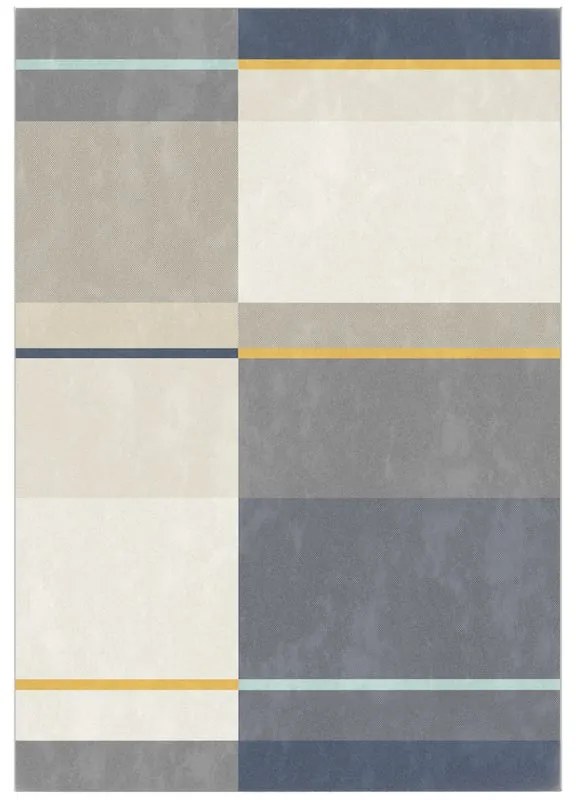 Tappeto Canvas Glen geometrico grigio, L 230 x L 160 cm