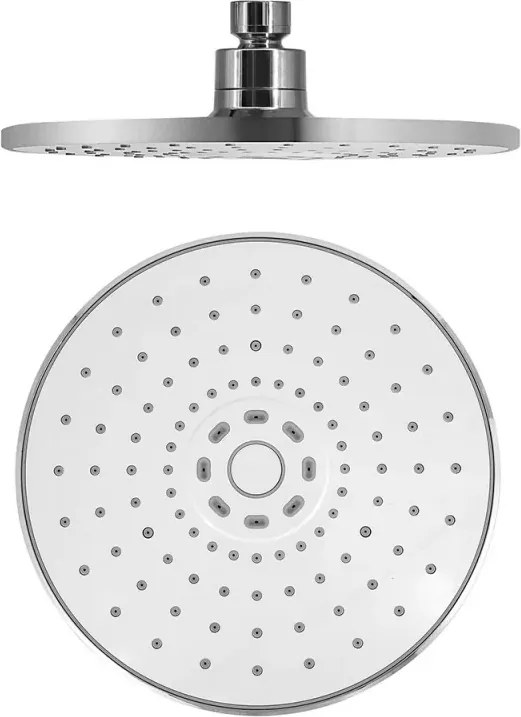 Set doccia con soffione in ABS e braccio estendibile 35-50 cm in ottone cromato