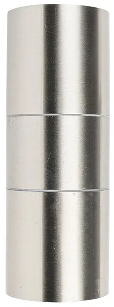 Lampada da parete per esterni in acciaio 2 luci IP44 - Duo