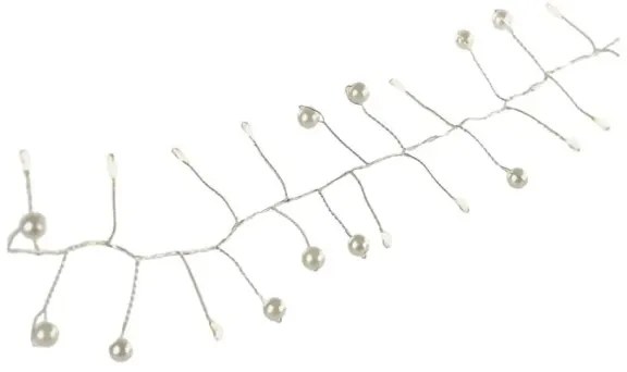 Catena luminosa LED natalizia, 40 LED, 1,5 m, alimentazione 3x AA, bianco caldo