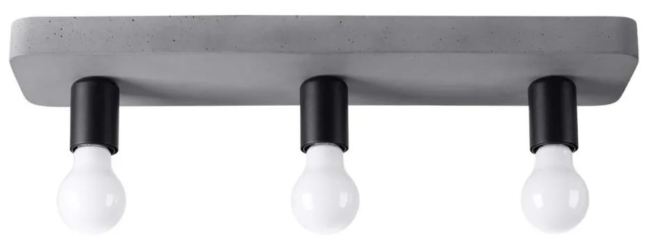 Sollux SL.1158 - Faretto TAVO 3xE27/15W/230V calcestruzzo