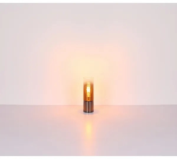 Globo 21000TG - Lampada da tavolo ANNIKA 1xE27/25W/230V diametro 9 cm nero/rame