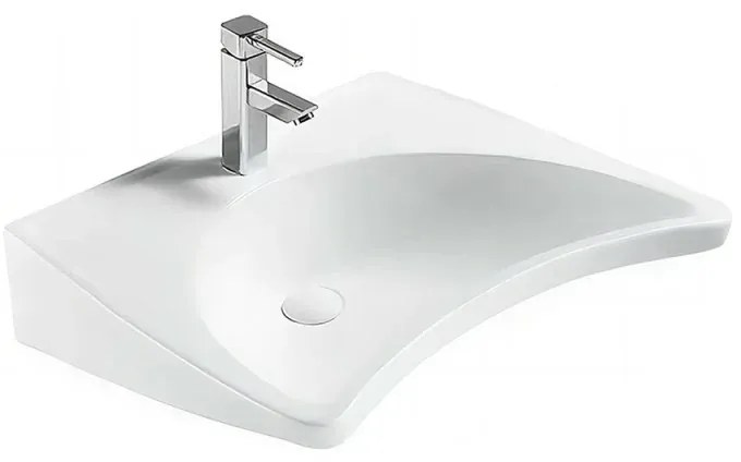 Lavabo sospeso 65 cm per persone anziane con fissaggi inclusi Comfort