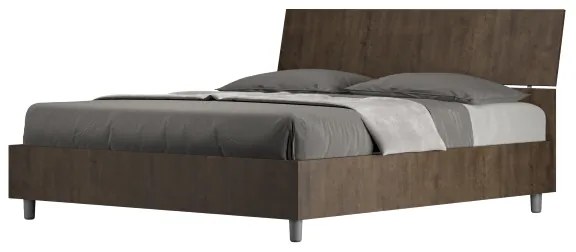 Letto matrimoniale con rete 160x190 testata inclinata noce Demas