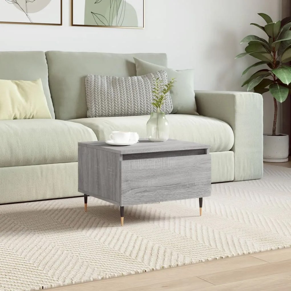 Tavolino Da Salotto Grigio Sonoma 50x46x35 Cm Legno Multistrato /