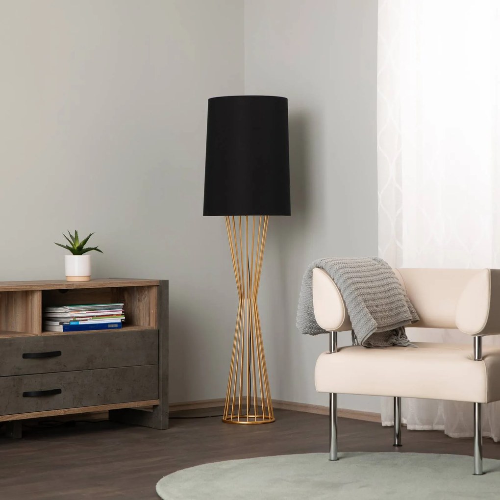 Avonni Piantana HLM-9073-1BSA oro e nero