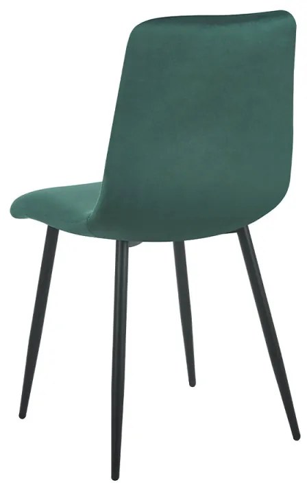 Sedia Kisa Balck Velluto - Verde