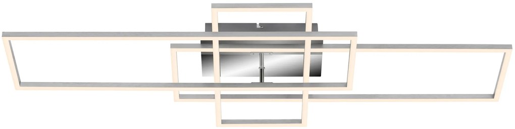 Plafoniera LED Frames argento IP20, 5500 lumen