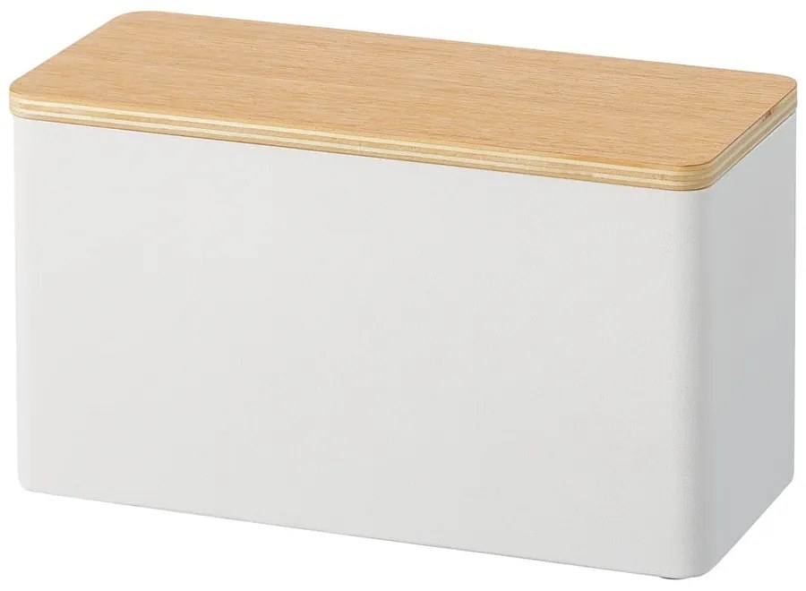 Organizer bianco con coperchio in compensato Yamazaki Rin - YAMAZAKI
