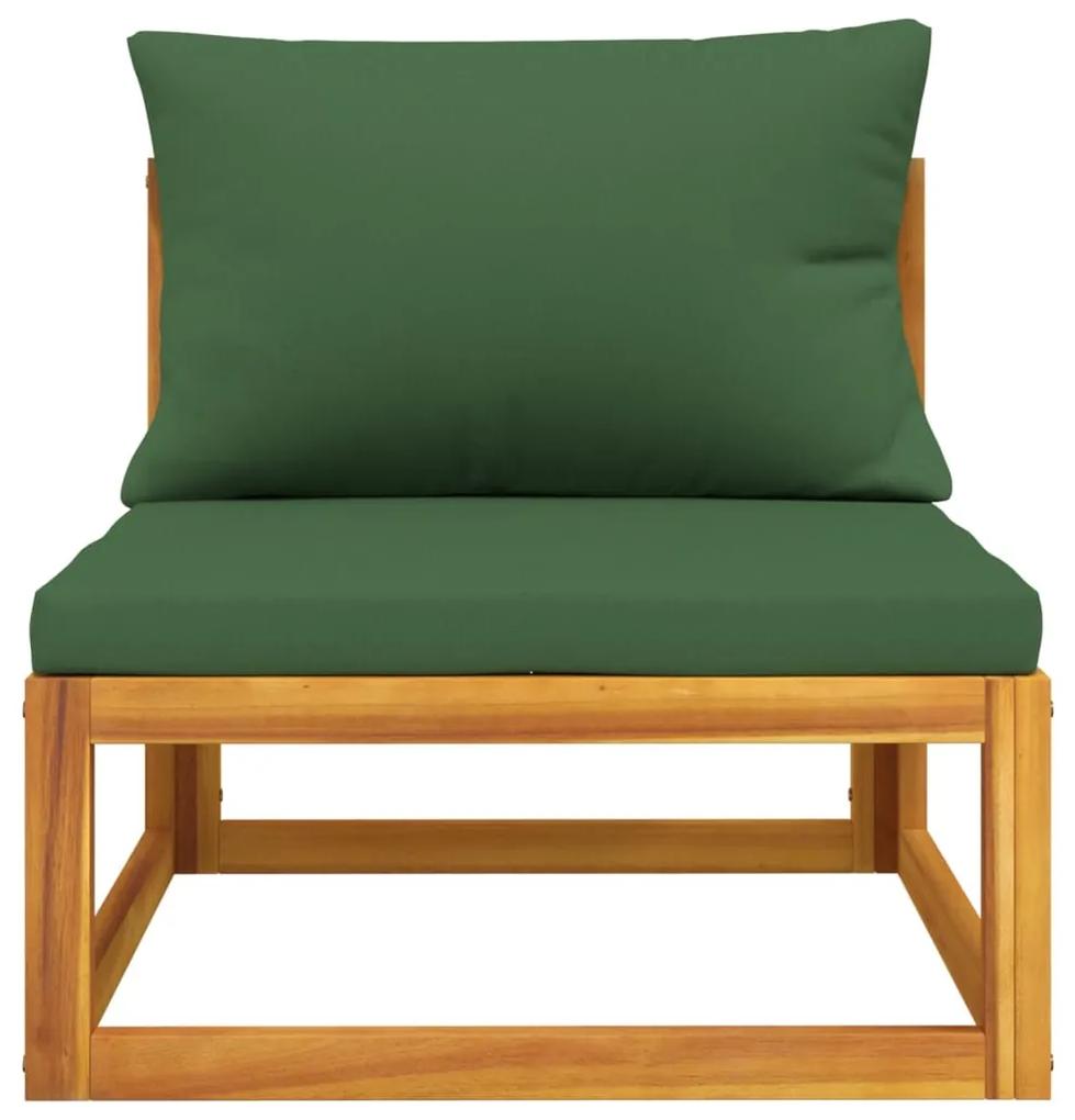 Set divani da giardino 2pz con cuscini legno massello di acacia