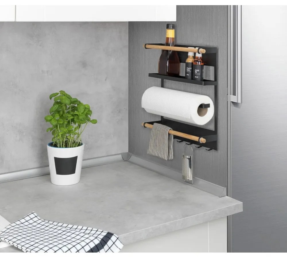 Organizzatore da parete nero per la cucina Magna - Wenko