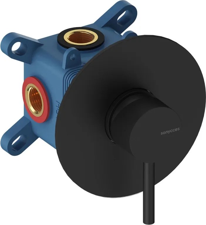 Rubinetto per doccia ad incasso monocomando 1 via Loop nero SANYCCES