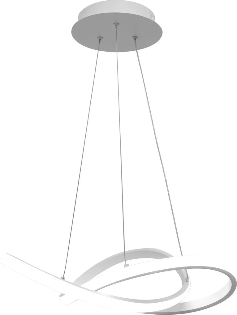 Lampada Da Soffitto Pensile Ring Moderno LED+Telecomando APP392-CP Bianco